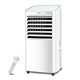 【Ventajas de las enfriadoras】: Una ventaja básica de nuestras enfriadoras es su excelente control de energía y potencia. El consumo de energía de nuestro enfriador de aire es de solo 65 W, lo que puede ahorrar mucha electricidad, permitirle disfrutar de la máxima comodidad con la menor cantidad de recursos y ahorrar mucha electricidad para su familia.