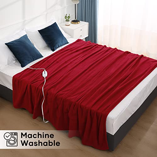 image for CHRUN Electric Heated Blanket 62'' x 84'' Twin Size, 4 Heating Levels 