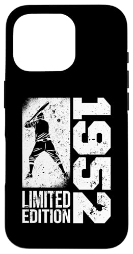 Baseball x[X{[-I胔Be[W 1952 N܂ o[Xf[x[X{[ X}zP[X iPhone 16 Pro p