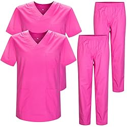 Uniforme Gobernanta MISEMIYA - Pack * 2 Pcs - Casaca Y PANTALÓN Sanitarios Unisex Uniformes Sanitarios MÉDICOS 2-817-8312 - M, Rosa 22