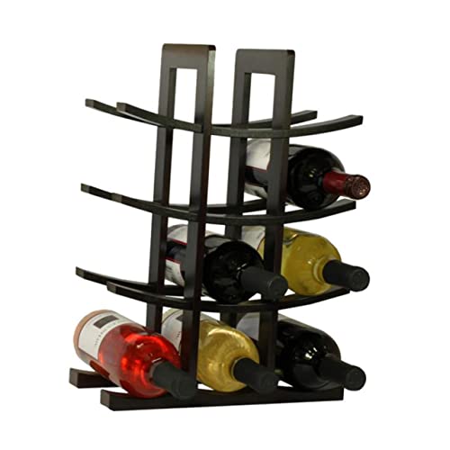 Soporte para botellas de vino de bambú elegante miniatura 6