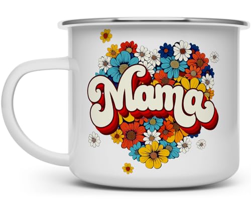 Taza Camping Retro Floral para Mamá 16oz miniatura 1