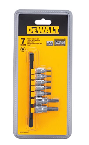 DeWalt DWMT75423OSP Torx bit socket set, 1/4 in. and 3/8 in. drive, 7-piece