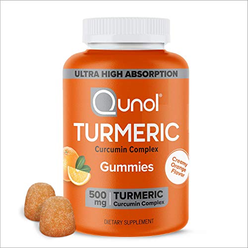 Qunol Turmeric Curcumin Gummies 500 mg Delicious Gummy Supplements