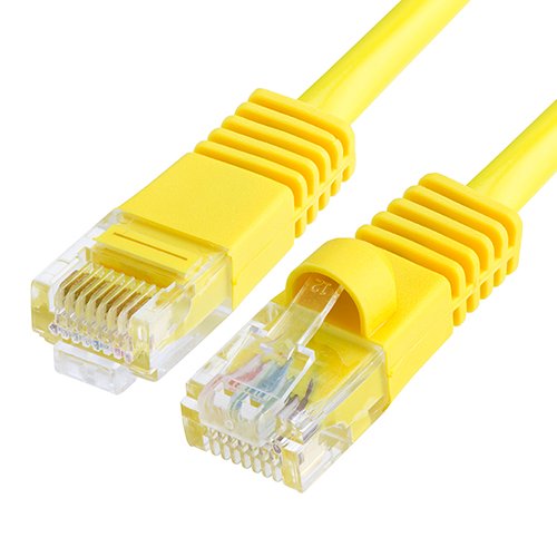 Cable de red RJ45 Cat5e 75 pies amarillo miniatura 1