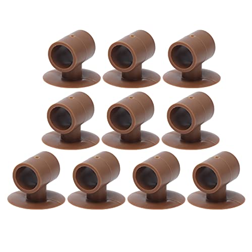 RYTTGOP Protector de pared para perilla de puerta Cubierta para perilla de puerta Agarre para manija de puerta Cubierta de tope para perilla de tope, empuñaduras de silicona para (Marrón)
