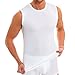 Produktbild HERMKO 3040 3er Pack Herren Tank Top Unterhemd mit Rundhals-Ausschnitt aus 100% Bio-Baumwolle, Größe:D 6 = EU L, Farbe:weiß