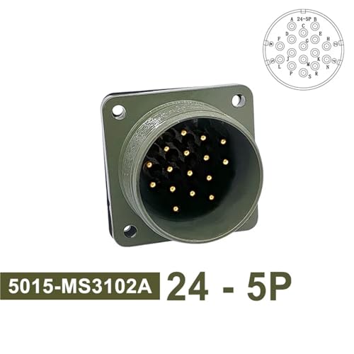 Conector MIL-C 5015 circular MS3106A con socket 3102 24-5P para transmisión estable 2