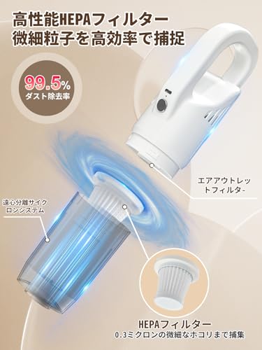 QWIGOFU 掃除機 コードレス 10000pa 強力吸引 スティッククリーナー 軽量 スティック 上下90°可動 HEPA多層フィルター 低騒音 スティッククリーナー カーテン/ソファ/車に適用 家庭用 車用掃除機 年末お掃除 F6601 の商品画像 1
