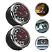 VALICLUD 2pcs Automotive Temperature Gauge Metal Thermometer for Car Dashboard Interior Use Compact Auto Thermometer for Vehicle Temperature Monitoring