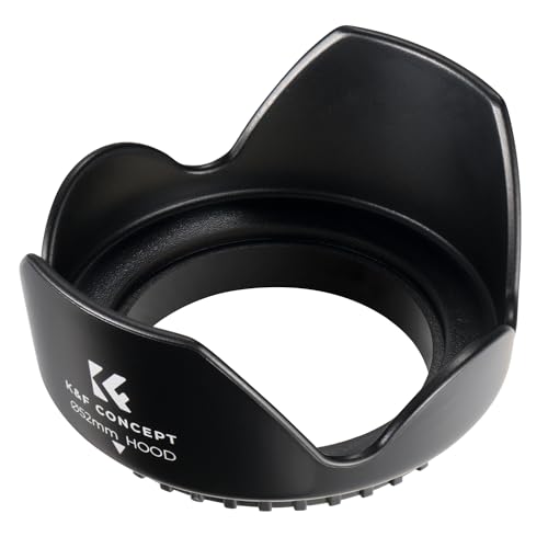 K&F Concept Pare-Soleil 52mm et Chiffon de Nettoyage Compatible avec Objectif Appareils Photo Reflex Numériques