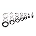 RETYLY 7Pcs Fishing Rod Guides Tip 7 Sizes Telescopic Tip Repair Kit Rings Eyes Set