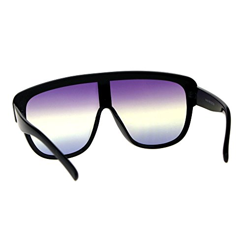 Oversized Sunglasses Arched Top Futuristic Shield Frame Gradient Lens UV4003