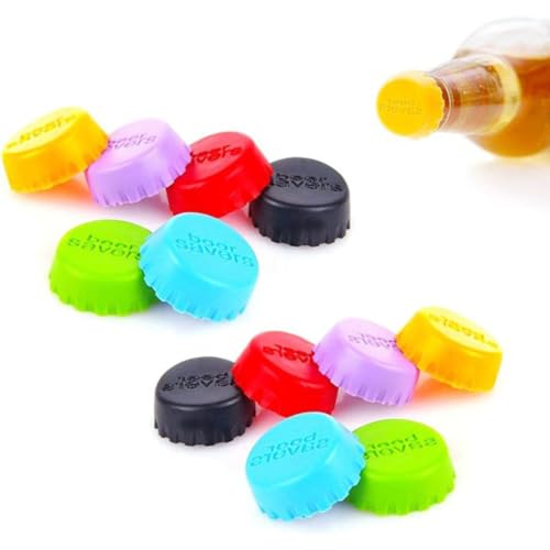 SIRLOMU 12 tappi di bottiglia in silicone riutilizzabili, tappi a