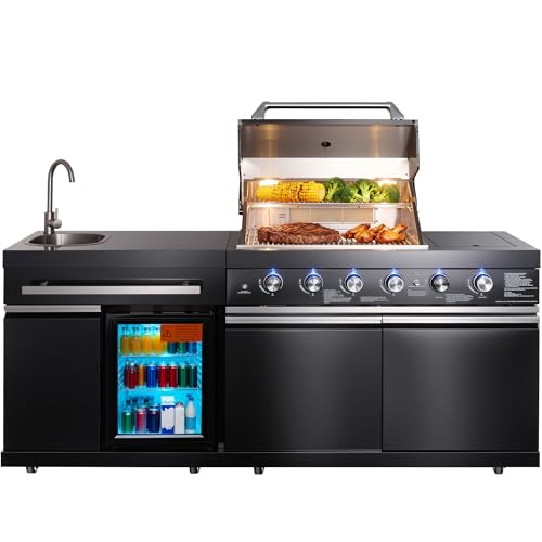 BIG HORN PRIME 4+2 Burners Deluxe Stainless Steel Outdoor Kitchen