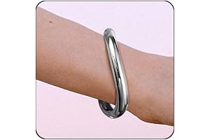 Gold Cuff Bangle Bracelets For Women Trendy Hinged Cuff Open Wide Chunky...