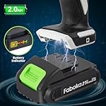 21V Cordless Drill Set, Power Drills Kit with 2.0Ah Battery and Charger, Electric Driver/Drill Bits, Max Torque 40Nm, 3/8-Inch Keyless Chuck, Variable Speed, with LED Light - Image 5