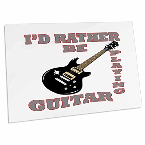Tapete para escritorio 3dRose Id Rather be Playing Guitar miniatura 1