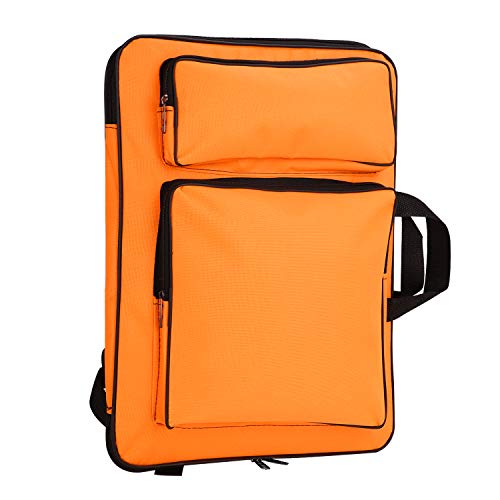Image of JIAHG Water-Resistant Art Portfolio Carry Bag A3 Art Work Portfolio Tote Drawing Board Bag Portable Painting Sketch Pad Storage Bag Professional Art Organizer for Palette Paints Brushes