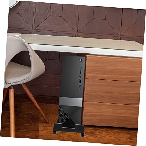 Soporte para torre de computadora HOMSFOU, soporte móvil para CPU con ruedas, carrito para torre de escritorio miniatura 2