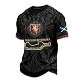 Genérico Camisetas Futbol,Camiseta Informal para Aficionados Al FúTbol EscocéS con Un DiseñO úNico De Estampado TartáN