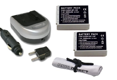 Chargeur voyage Lumix DMC-FZ45 et ses deux batteries pour photographier sans limite en escapade