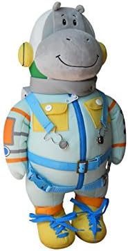 Hippomotto Learn to Dress Basic Skills Toy - Space Hippo Gray Boy Design - 21"