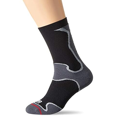 1000 Mile Unisex - (6-8«) MILE FUSION SOCK BLACK 2029 M 6 8 MENS, Black/Grey, M UK Cover