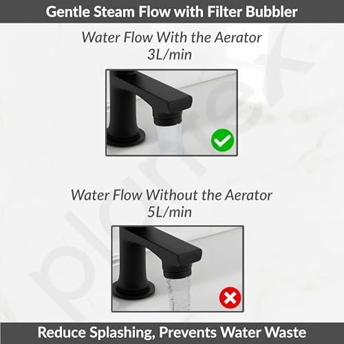 Image of Plantex Pillar Tap for Wash Basin with Water Saving Aerator and Brass Spindle /Quarter Turn Basin Tap with Teflon Tape /Pillar Cocke for Wash Basin - Pack of 1 (Saga, Black)