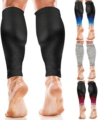 Calf Compression Sleeves for Men & Women - Shin Splint and Calf Support Brace - Compression Calf Guards - Leg Sleeves for Torn Muscle Cramps