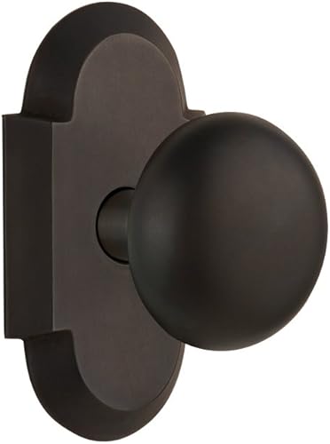 Nostalgic Warehouse Cottage Plate with New York Door Knob, Double Dummy, Oil-Rub