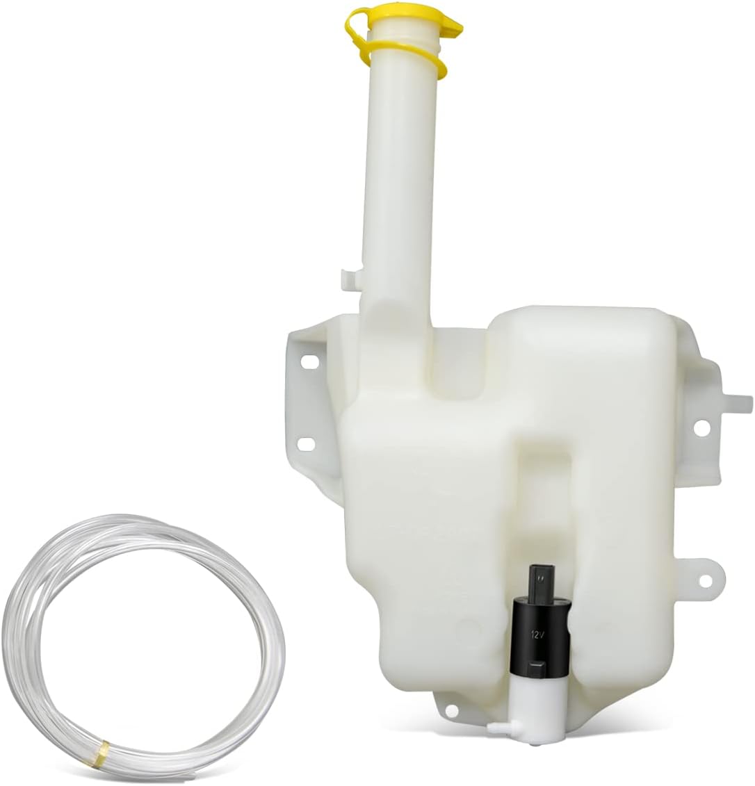 DNA Motoring OEM-WT-CH1288173 Factory Style Windshield Washer Fluid Reservoir w/Pump Cap Compatible with 2001-2006 Sebring/Stratus