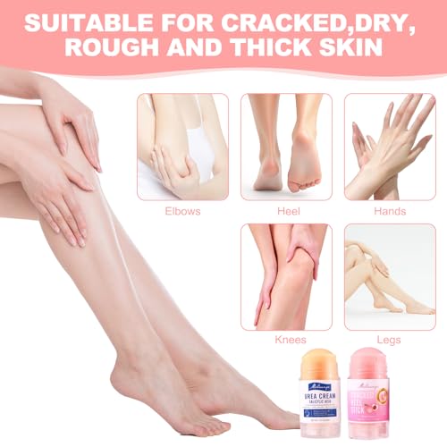 2 Stück Fusscreme Sehr Trockene Füsse Hornhaut Foot Cream für Rissige Fersen und Trockene Haut für Fersenbehandlung Knie Ellbogen und Hände Feuchtigkeitsspendende – Bild 4