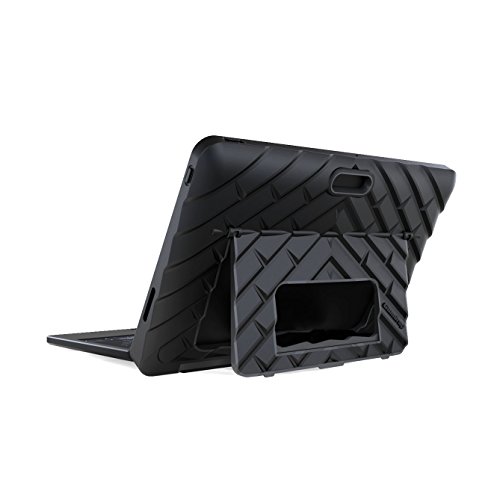 Gumdrop Hideaway Case with Stand Designed for Dell Venue 10 Pro 5055 Tablet for K-12 Students, Teachers, Kids - Black, Rugged, Shock Absorbing, Extreme Drop Protection