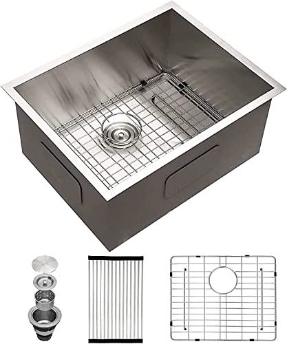 24 Undermount Luandry Sink -Mocoloo 24 Inch Utility Sink 16 Guage Stainless Steel Under Counter Single Bowl 12 Inch Deep Laundry Room Utility Sinks #TOP24