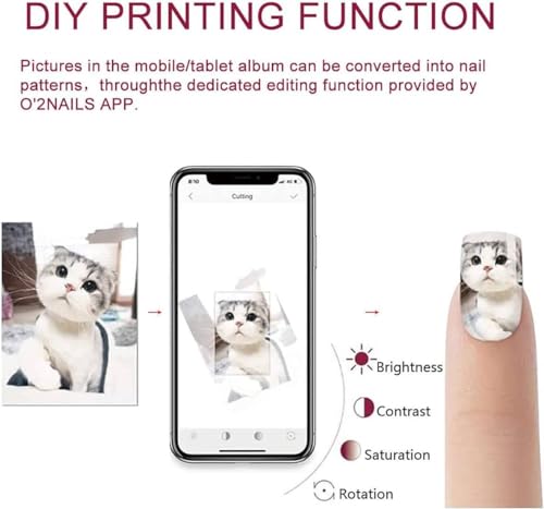 GEHPYYDS 3D Nail Printer Machine Support WiFi/DIY, Digital Mobile Nail Art Printer-Portable Nail Painting Machine 30s Done, Printing and Rying as One, Over 1000 Pictures,for Beauty & Personal Care,D - Image 6