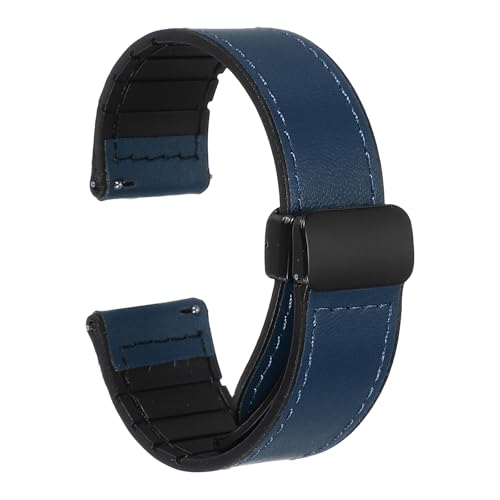 Bracelet de montre magnétique en cuir microfibre poli avec boucle