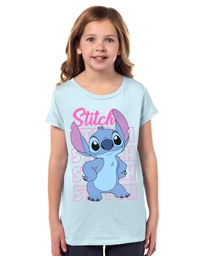 Disney Lilo & Stitch Girls' Stitch Hands On HIPS Pose Kids Short Sleeve Graphic Print T-Shirt