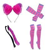 Photo Gallery xgvzs 1 costume da gatto a righe rosa e viola, coda pelosa, orecchie da gatto per halloween, travestimento cosplay Photo Gallery xgvzs 1 costume da gatto a righe rosa e viola, coda pelosa, orecchie da gatto per halloween, travestimento cosplay