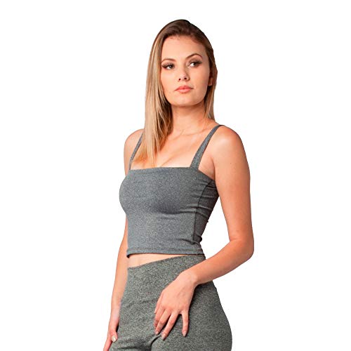 Top Fitness Feminino Part.B (Cinza, M)
