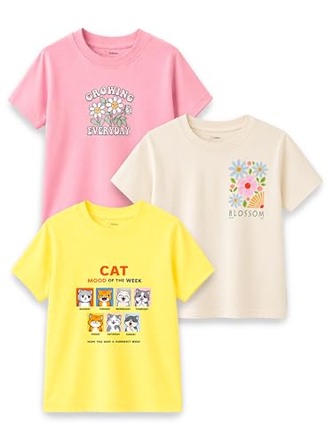 Image of Kidbea Bamboo Kids T-Shirt Ultra-Soft Premium Half Sleeve Graphic Tee for Girls, Casual Summer Wear for Toddlers & Kids
