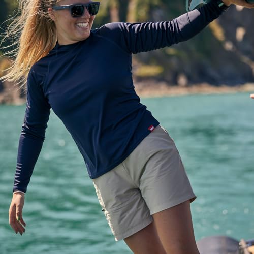 Camiseta Mujer UV Tec de Manga Larga - Protección Solar UPF 50+, Ligera y de Secado Rápido (Azul Marino, Talla 10) miniatura 2