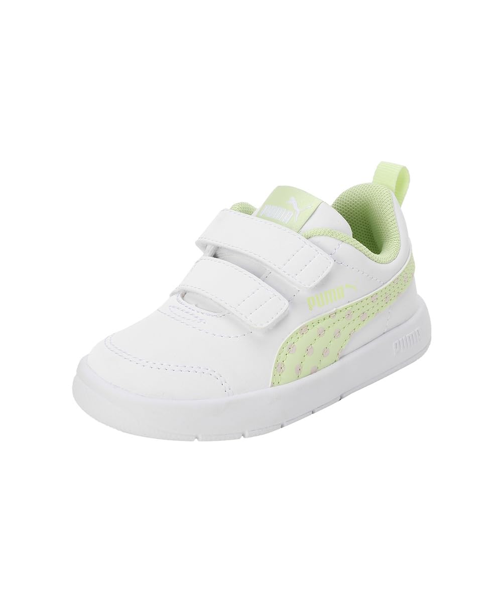 Puma Baby Girls Courtflex V3 Dotty V Inf White-Cool Cucumber Sneaker - 4 UK (39875902) (B0CKJV835W) Amazon Price History, Amazon Price Tracker