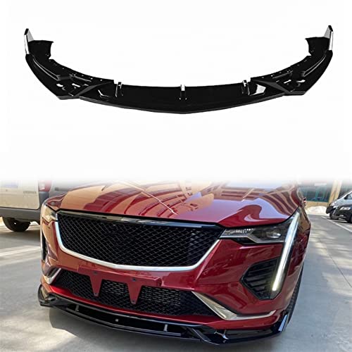 Aileron avant pour Cadillac CT4 2020-2021 lame de pare-chocs noir brillant en ABS