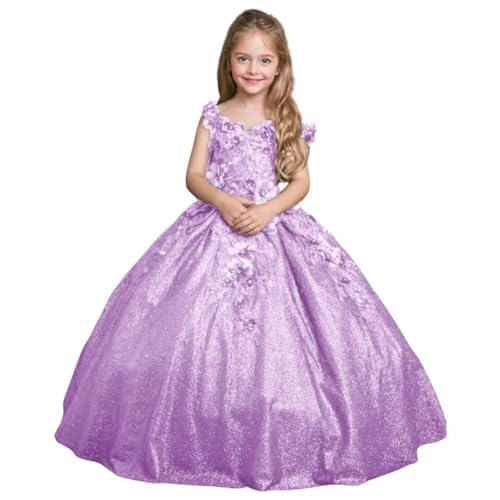 Topsta Tulle Lace Flower Girl Dresses for Wedding Off Shoulder First Communion Dress for Girls Kids Pageant Dresses