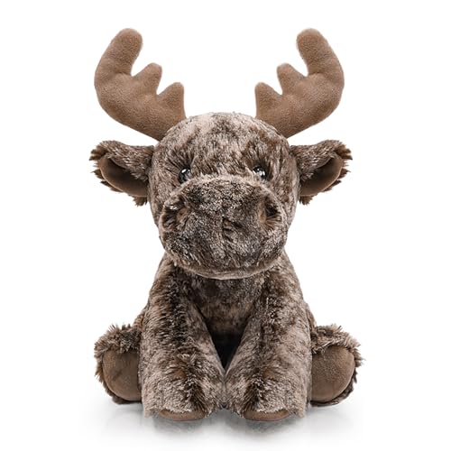 Hideekoog Deer Stuffed Animal Toy, Soft Huggable Deer Plush Toys for Kids, Cute Moose Animal Gift for Boys Girls and Toy for 1-3 Toddlers -8.5 Inch by Hideekoog - Used condition - US$15.37