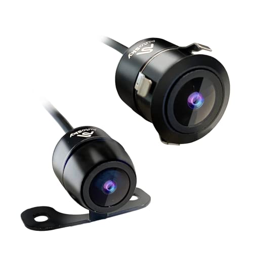 Autosky Reverse Backup Camera Hd Wide View Angle Universal Car Front Side Rear View Camera - 2 Installation Option - Removable Parking Lines - Mirror Or Non-Mirror Image #TOP15