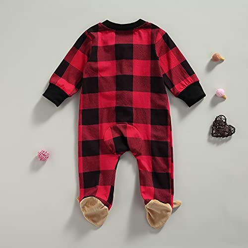 Image of Kuriozud Newborn Infant Unisex Baby Boy Girl Button Solid Romper Bodysuit One Piece Jumpsuit Outfits Clothes | Newborn Baby Girl Sleeper for Daily, Brithday, Halloween, Christmas, New Years, Valentines, St. Patrick's Day, Easter 0-9M