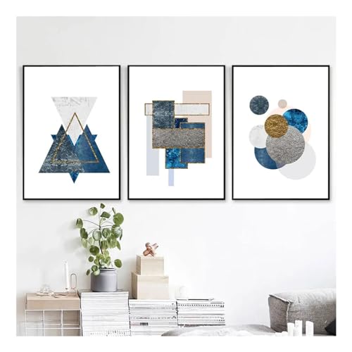 Affiche abstraite géométrique pour décorer un salon chic contemporain