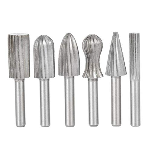 Set de 6 fresas rotativas de carburo con diámetro 6 mm miniatura 3